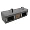 Castello Usa Thames 60-inch Black Vanity Set with Gray Top and Black Handles CB-MC-60BLK-BL-20146-GR - alternate 2